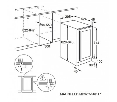 Холодильник Maunfeld MBWC-56D17