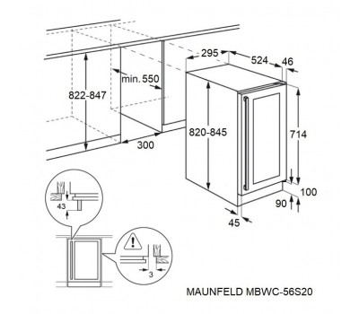 Холодильник Maunfeld MBWC-56S20