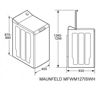 Стиральная машина Maunfeld MFWM127ISWH