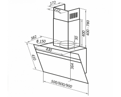 Вытяжка Maunfeld MEDWAY 60 Glass White Stripe Inox-foto2