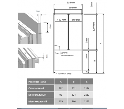 Холодильник Maunfeld MBF212NFW2