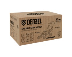 Газонокосилка бензиновая GLR-510SP-ZS, 171 см3, ширина 51 см, привод, травосборник 65 л Denzel Новинка-foto24