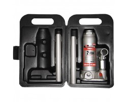 Домкрат гидравлический бутылочный, 2 т, высота подъема 181-345 мм, в пластиковый кейсе Matrix