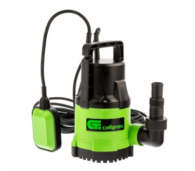 Дренажный насос для чистой воды СДН300-5, 300 Вт, напор 6.5м, 6500 л/ч Сибртех