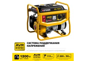 STEHER 1/1.2 кВт, однофазный, асинхронный, бесщеточный, бензиновый генератор GS-1500-foto2