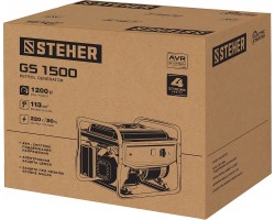 STEHER 1/1.2 кВт, однофазный, асинхронный, бесщеточный, бензиновый генератор GS-1500-foto13