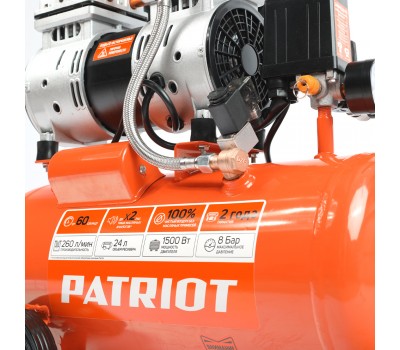 Компрессор ПАТРИОТ поршневой безмасляный WO 24-260S Компрессор ПАТРИОТ поршневой безмасляный WO 24-260S