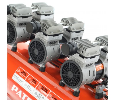 Компрессор ПАТРИОТ поршневой безмасляный WO 100-440