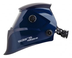 Щиток сварщика с самозатемняющимся светофильтром Solaris ASF650Х (синий металлик) (1/1/1/2, 100x45 мм (45,0 см2), DIN 3/9-13 (регул), 4 сенсора, есте (ASF650X.PDB)-foto2