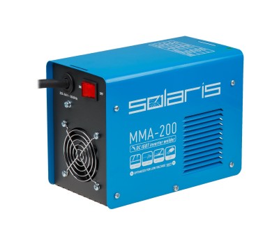 Инвертор сварочный SOLARIS MMA-200 (230В, 20-200 А, 70В, электроды диам. 1.6-4.0 мм, вес 3.4 кг) (MMA-200) Инвертор сварочный SOLARIS MMA-200 (230В, 20-200 А, 70В, электроды диам. 1.6-4.0 мм, вес 3.4 кг) (MMA-200)