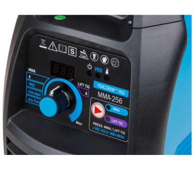 Инвертор сварочный SOLARIS MMA-256 (230В, 20-250 А, 82В, электроды диам. 1.6-5.0 мм, вес 5.3 кг) (MMA-256) Инвертор сварочный SOLARIS MMA-256 (230В, 20-250 А, 82В, электроды диам. 1.6-5.0 мм, вес 5.3 кг) (MMA-256)