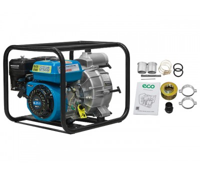 Мотопомпа бензиновая ECO WP-1403D (для загрязнённой воды, 4,9 кВт, 1400 л/мин, 3\') (WP-1403D)