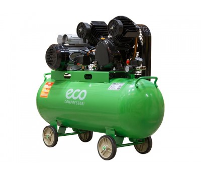 Компрессор ECO AE-1005-B1 ременной (380 л/мин, 8 атм, ременной, масляный, ресив. 100 л, 220 В, 2.20 кВт) (AE-1005-B1)