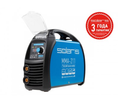 Инвертор сварочный SOLARIS MMA-211 (230В, 20-210 А, 70В, электроды диам. 1.6-4.0 мм, вес 3.9 кг) (MMA-211) Инвертор сварочный SOLARIS MMA-211 (230В, 20-210 А, 70В, электроды диам. 1.6-4.0 мм, вес 3.9 кг) (MMA-211)