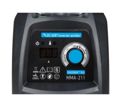 Инвертор сварочный SOLARIS MMA-211 (230В, 20-210 А, 70В, электроды диам. 1.6-4.0 мм, вес 3.9 кг) (MMA-211) Инвертор сварочный SOLARIS MMA-211 (230В, 20-210 А, 70В, электроды диам. 1.6-4.0 мм, вес 3.9 кг) (MMA-211)