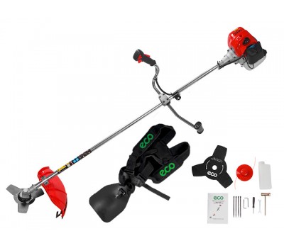 Мотокоса ECO GTP-187F с ножом и головкой (1.85 кВт, 2.5 л.с., 52.0 см3, нож 255х25.4 мм, 3 зуб., ремень двухлямочный, вес 7.7 кг) (GTP-187F)