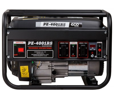 Электростанция (генератор бензиновый) ECO PE-4001RS ('Black Edition') (2.8 кВт, 230 В, бак 15.0 л, вес 38 кг) (EC1565-1) (EC1565-1) Электростанция (генератор бензиновый) ECO PE-4001RS ('Black Edition') (2.8 кВт, 230 В, бак 15.0 л, вес 38 кг) (EC1565-1) (EC1565-1)