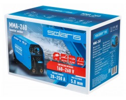 Инвертор сварочный SOLARIS MMA-260 (230В, 20-250 А, 69В, электроды диам. 1.6-5.0 мм, вес 4.3 кг) (MMA-260)-foto5