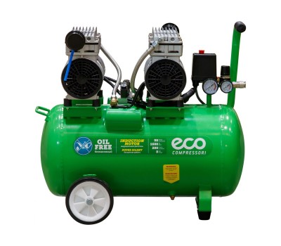 Компрессор ECO AE-50-OF1 безмасляный (280 л/мин, 8 атм, коаксиальный, безмасляный, ресив. 50 л, 220 В, 1,6 кВт) (AE-50-OF1)