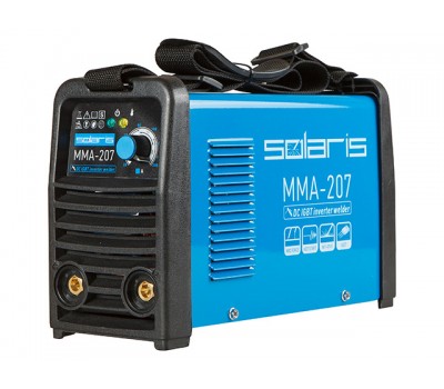 Инвертор сварочный SOLARIS MMA-207 (230В, 20-200 А, 65В, электроды диам. 1.6-4.0 мм, вес 3.7 кг) (MMA-207) Инвертор сварочный SOLARIS MMA-207 (230В, 20-200 А, 65В, электроды диам. 1.6-4.0 мм, вес 3.7 кг) (MMA-207)