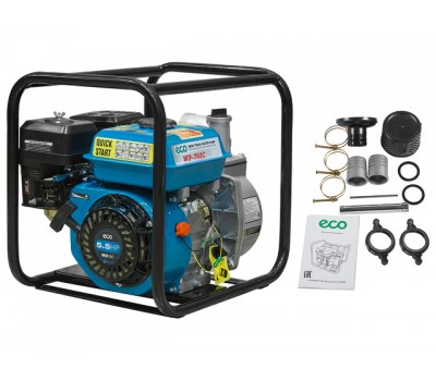 Мотопомпа бензиновая ECO WP-702C (для слабозагрязненной воды, 4 кВт, 700 л/мин, 2\') (WP-702C)