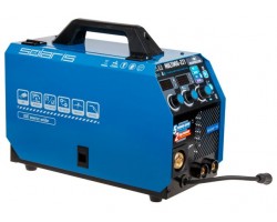 Полуавтомат сварочный Solaris MULTIMIG-221 (230В, MIG/SPOT/FLUX/MMA/TIG, евроразъем, горелка 3 м, смена полярности, 2T/4T, рег.индуктивн.) (SOLARIS) (MULTIMIG-221)