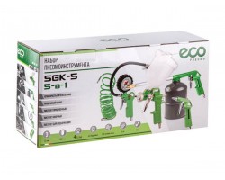 Набор пневмоинструмента ECO SGK-5 (5 предметов,верх. бак) (SGK-5)-foto2