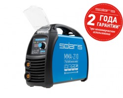Инвертор сварочный SOLARIS MMA-210 (230В, 20-210 А, 70В, электроды диам. 1.6-4.0 мм, вес 3.8 кг) (MMA-210)