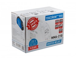 Инвертор сварочный SOLARIS MMA-210 (230В, 20-210 А, 70В, электроды диам. 1.6-4.0 мм, вес 3.8 кг) (MMA-210)-foto7