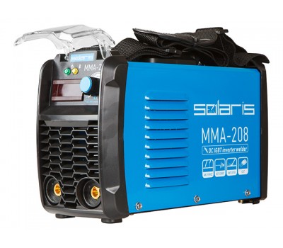 Инвертор сварочный SOLARIS MMA-208 (230В, 20-200 А, 65В, электроды диам. 1.6-4.0 мм, вес 3.9 кг) (MMA-208) Инвертор сварочный SOLARIS MMA-208 (230В, 20-200 А, 65В, электроды диам. 1.6-4.0 мм, вес 3.9 кг) (MMA-208)