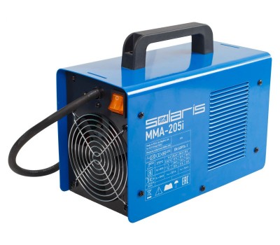Инвертор сварочный SOLARIS MMA-205i (230В, 10-200 А, 85В, электроды диам. 1.6-4.0 мм, вес 5.1 кг) (MMA-205i) Инвертор сварочный SOLARIS MMA-205i (230В, 10-200 А, 85В, электроды диам. 1.6-4.0 мм, вес 5.1 кг) (MMA-205i)