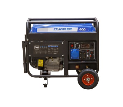 Электростанция сварочная ECO PE-6501RW бенз. (5.5 кВт, 230 В, бак 25.0 л, Для сварки постоянным током, 220A) (PE-6501RW)