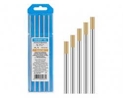 Электрод вольфрамовый золотой WL-15, Ф 4,0 мм (набор 5 шт) SOLARIS (WM-4527) (WM-4527)