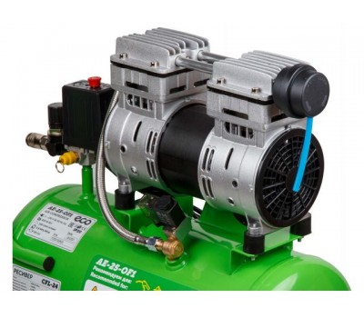 Компрессор ECO AE-25-OF1 безмасляный (140 л/мин, 8 атм, коаксиальный, безмасляный, ресив. 24 л, 220 В, 0,8 кВт) (AE-25-OF1)