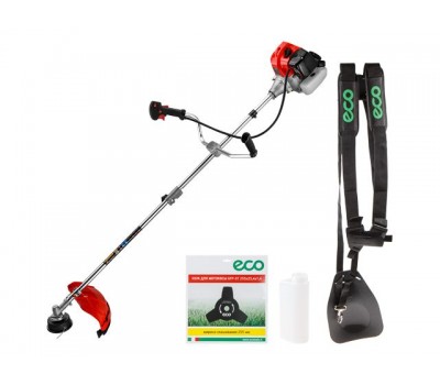 Мотокоса ECO GTP-250S Power с разборной штангой (2.5 кВт, 3.4 л.с., 52.0 см3, лёгкий запуск, разборная штанга, нож 3Т, ремень двухлямочный, вес 7.8 к) (EC1515-3)