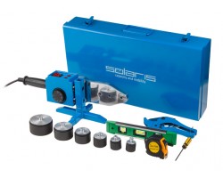 Сварочный аппарат для полимерных труб Solaris PW-1501 (1500 Вт, 6 насадок: 20 - 63 мм, 2 режима нагрева, доп.аксессуары) (SOLARIS) (PW-1501)