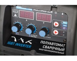 Полуавтомат сварочный Solaris MULTIMIG-228 (MIG-MMA-TIG) c TIG горелк. (220В, MIG/FLUX/MMA/TIG, евроразъем, горелка MIG 3 м, TIG 4 м, смена полярности (MULTIMIG-228)-foto4