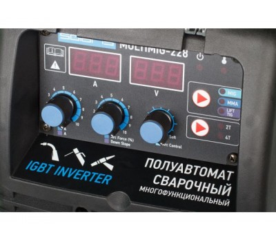 Полуавтомат сварочный Solaris MULTIMIG-228 (MIG-MMA-TIG) c TIG горелк. (220В, MIG/FLUX/MMA/TIG, евроразъем, горелка MIG 3 м, TIG 4 м, смена полярности (MULTIMIG-228) Полуавтомат сварочный Solaris MULTIMIG-228 (MIG-MMA-TIG) c TIG горелк. (220В, MIG/FLUX/MMA/TIG, евроразъем, горелка MIG 3 м, TIG 4 м, смена полярности (MULTIMIG-228)