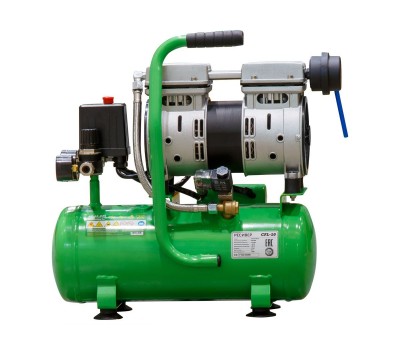 Компрессор ECO AE-10-OF1 безмасляный (120 л/мин, 8 атм, коаксиальный, безмасляный, ресив. 10 л, 220 В, 0,7 кВт) (AE-10-OF1)