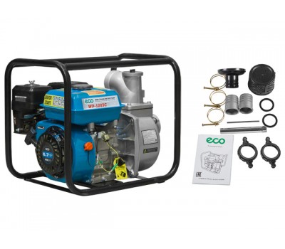 Мотопомпа бензиновая ECO WP-1203C (для слабозагрязненной воды, 5 кВт, 1200 л/мин, 3\') (WP-1203C)