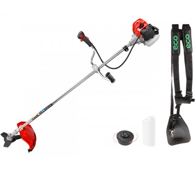 Мотокоса ECO GTP-185N с ножом и головкой (1.85 кВт, 2.5 л.с., 52.0 см3, лёгкий запуск, нож 255х25.4 мм, 3 зуб., ремень двухлямочный, вес 7.8 к) (GTP-185N)