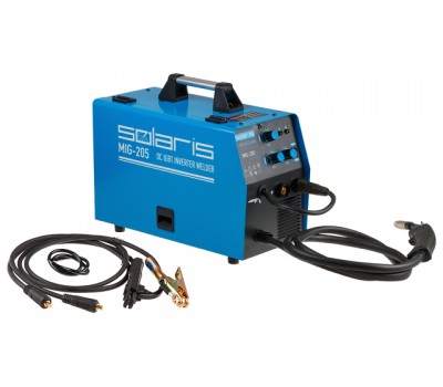 Полуавтомат сварочный Solaris MIG-205 (MIG/MAG/FLUX/MMA) (220В, встроенная горелка 2 м, смена полярности) (SOLARIS) (MIG-205) Полуавтомат сварочный Solaris MIG-205 (MIG/MAG/FLUX/MMA) (220В, встроенная горелка 2 м, смена полярности) (SOLARIS) (MIG-205)