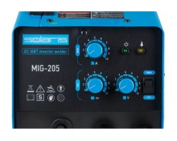 Полуавтомат сварочный Solaris MIG-205 (MIG/MAG/FLUX/MMA) (220В, встроенная горелка 2 м, смена полярности) (SOLARIS) (MIG-205)-foto4
