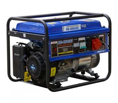 Электростанция 3-х фазная (генератор бензиновый) ECO PE-8501S3 (6,5/2,1 кВт, 380/220 В, бак 25.0 л, вес 74.1 кг) (PE-8501S3)