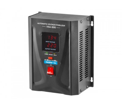 Стабилизатор напряжения Solaris VSA-500 (500 В*А, 130-260 В, 2 розетки, настенный монтаж) (SOLARIS) (VSA-500)