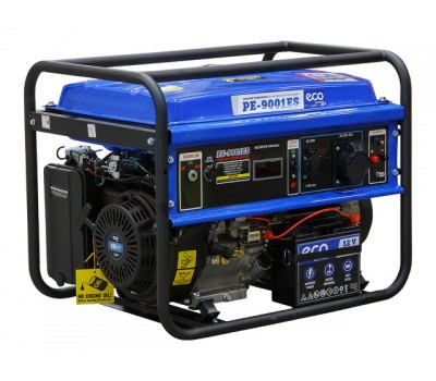Электростанция (генератор бензиновый) ECO PE-9001ES (электростарт, 6,5 кВт, 220 В, автозапуск*, бак 25.0 л, вес 81.9 кг) (PE-9001ES)