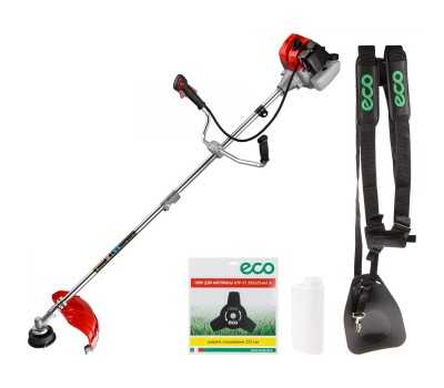 Мотокоса ECO GTP-145S Сomfort с разборной штангой (1.45 кВт, 2.0 л.с., 43.0 см3, лёгкий запуск, лёгкий старт,нож 3Т, ремень двухлямочный, вес 7.6 кг) (EC1510-7)