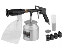 Пистолет пескоструйный с баком ASB-06S ECO (Рабочее давление: 3-4 бар, 360 л/мин, Резервуар: 850 мл,) (ASB-06S)