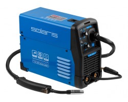 Полуавтомат сварочный Solaris MIG-200EM (220В, MIG/FLUX/MMA, встр. горелка 2 м, смена полярности, катушка 1 кг) (SOLARIS) (MIG-200EM)