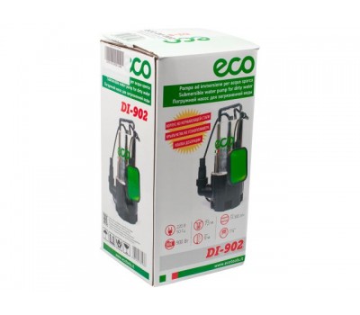 Насос погружной для загрязненной воды, нерж. ECO DI-902, 900Вт, 14500 л/ч (900 Вт, 14500 л/ч, 9 м) (DI-902)